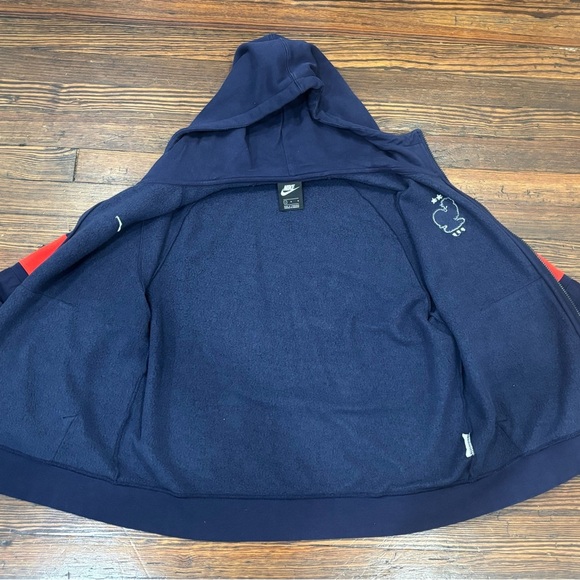 Nike France Football 2020 Soccer Rare Hooded Sweatshirt Embroidered Logo Sz  L - Picture 8 of 8